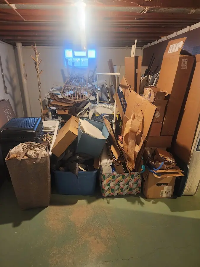 Roll-off dumpster container at job site for 20 Yard Dumpster Rental in Bogalusa